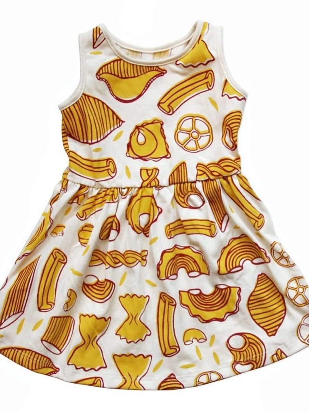 Petit Pilou Pasta Dress Girls' Abstract Print